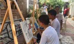 Clases en el taller de pintura